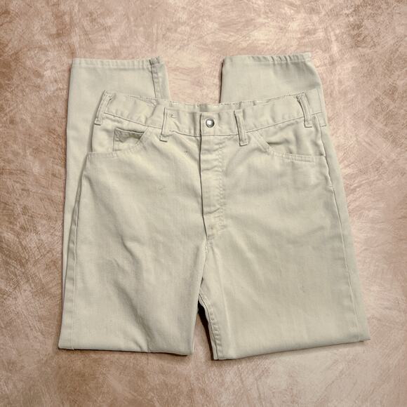Vintage 70s Penneys Ranchcraft Khaki Relaxed Pants Distressed Workwear Western - Picture 11 of 11